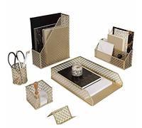 BLU MONACO - Set da scrivania, 3 pezzi 5 Piece Oro