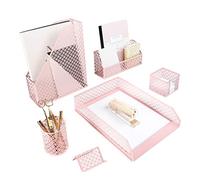 Blu Monaco - Set da scrivania, 3 pezzi 5 Piece rosa chiaro