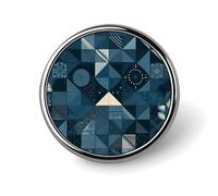 Blu Motivo Geometrico Rotondo Distintivo Carino Spilla Cappelli Giacche Decorazione Personalizzata Spilla Abbigliamento Gioielli Accessori per Festa di Nozze Regalo