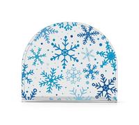 Blu Natale Fiocchi di neve acrilico ospite portatovaglioli per bagno, ristorante autoportante quadrato tovagliolo dispenser decorazione per la casa per tavolo, cucina