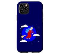 blu natale strega befana broomrider spookmas Epifania Custodia per iPhone 11 Pro