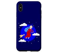 blu natale strega befana broomrider spookmas Epifania Custodia per iPhone XS Max