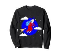 Blu Natale Strega befana broomrider spookmas Epifania Felpa