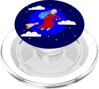 blu natale strega befana broomrider spookmas Epifania PopSockets PopGrip per MagSafe