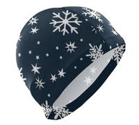 Blu Navy Bianco Stelle Nuotatori per Unisex Adulti Capelli Corti Impermeabile Cuffia da Nuoto per Le Donne Protezione Dei Capelli e Drag Riduzione gorros para natacion