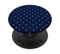 Blu navy e bianco a pois estetici carino piccolo polkadot PopSockets PopGrip Adesivo