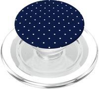 Blu navy e bianco a pois estetici carino piccolo polkadot PopSockets PopGrip per MagSafe