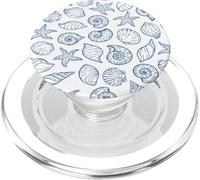 Blu Navy Seashell Starfish Beach PopSockets PopGrip per MagSafe