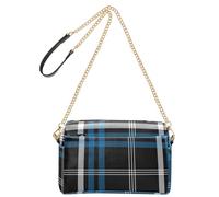 Blu Nero Plaid Scozia Natale Crossbody Borse Piccole Per Le Donne In Pelle Vegana Delle Donne Cross Body Borsa Impermeabile Borsa A Tracolla Per Donna