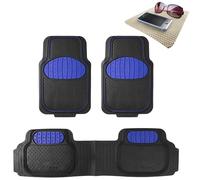 Blu Nero Resistente Pavimento Tappetini Da FH Group per Auto W/ Free Dash Opaco