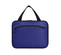 Blu notte tinta unita Pure Plain Hanging Kit per gli uomini con gancio, borse impermeabili di design per gli uomini per le donne Viaggiare bolso de maquillaje para Mujer L