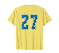 Blu Numero 27 Uniforme Numerata Squadra Sportivo Maglietta