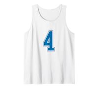 Blu Numero 4 Uniforme Numerata Squadra Sportivo Canotta