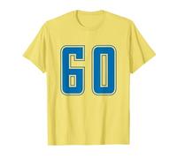 Blu Numero 60 Uniforme Numerata Squadra Sportivo Maglietta
