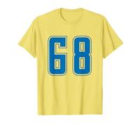 Blu Numero 68 Uniforme Numerata Squadra Sportivo Maglietta