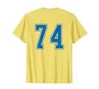 Blu Numero 74 Uniforme Numerata Squadra Sportivo Maglietta
