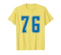 Blu Numero 76 Uniforme Numerata Squadra Sportivo Maglietta