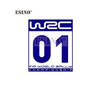 (Blu) Nuovo stile per auto, decalcomanie decorative creative per auto, WRC, FIA, campionato mondiale