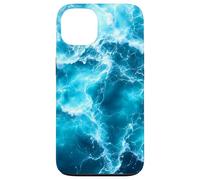 Blu Oceano Onde Estate Mare Spiaggia Costiera Turchese Aqua Custodia per iPhone 13
