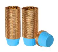 Blu Oro Cupcake Coppette,100pz Alluminio Lamina Standard Cupcake Fodere