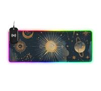 Blu-oro Tarocchi Astrologia Ricarica Wireless Incandescente animale pad lungo animale pad tappetino tappetino mouse gaming grande viaggio 80 x 30 cm