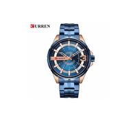 (blu)Orologi d'oro per uomo, marchio di lusso Curren, orologio da uomo d'affari, orologio alla moda