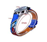 (Blu) Orologio da polso al quarzo per bambini Spiderman