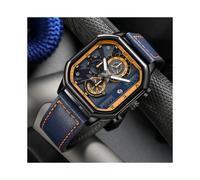 (Blu) Orologio da uomo con quadrante quadrato MEGIR, cronografo impermeabile, orologio militare da uomo,