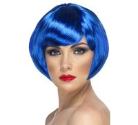 Blu Parrucca Caschetto Adulti Costume Glamour Festa Addio Al Nubilato Accessorio