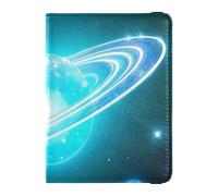 Blu Pianeta Romantico Cuoio decorativo impermeabile porta passaporto Portafoglio Combo Portafoglio Passaporto Impermeabile, Pianeta Romantico Blu, 1 size