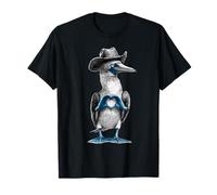Blu Piedi Booby Cowboy Vintage Cowgirl Western Country Maglietta