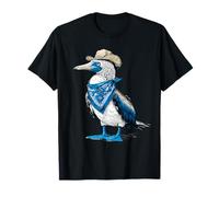Blu Piedi Booby Cowboy Vintage Cowgirl Western Country Maglietta