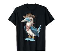Blu Piedi Booby Cowboy Vintage Cowgirl Western Country Maglietta