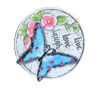 Blu Pietra Decorativa in Cemento da Giardino per Prato e Orto | Guida Visibile al Passo, Piccola e Portatile, Finitura Delicata, per Aiuole e Spazi Verdi
