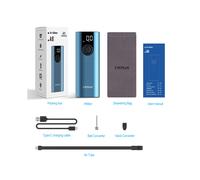 (Blu) Pompa elettrica per bicicletta con compressore d'aria Cycplus A8 per auto, accessorio per bici