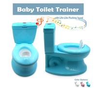 Blu Portatile Neonato Vasino Training Toilette Con / Vampate Suono Sedia Seat Ki