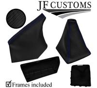 Blu Punto Carbonio Vinile Gear Mano + Cornice Per Subaru Impreza Wrx Sti 08-14