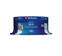Verbatim BD-R SL Blu Ray Datalife 25GB Wide Inkjet Printable 6X Print Stampabili 43811