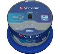 Verbatim 25 Blu Ray BD-R SL 25GB 6X White Blue Surface Hard Coat - 43837