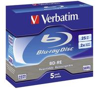 Blu-ray BD-RE vergine 25 GB Verbatim 43615 5 pz. Jewel case