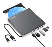 Blu-Ray CD DVD drive esterno USB 3.0 Type C masterizzatore CD/DVD Blu-ray Writer 3D BD Portable per PC Laptop Windows 11/10 Mac MacBook Pro/Air iMac