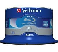 Verbatim 25 Blu Ray BD-R SL 25GB 6X White Blue Surface Hard Coat - 43837