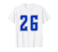 Blu Reale Numero 26 Uniforme Numerata Squadra Sportivo Maglietta