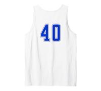 Blu Reale Numero 40 Uniforme Numerata Squadra Sportivo Canotta