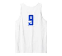 Blu Reale Numero 9 Uniforme Numerata Squadra Sportivo Canotta