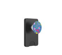 Blu Retro 80s 90s Kawaii Forma Grafica Pattern PopSockets PopWallet per MagSafe