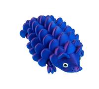 (Blu Rosso) Stampa 3D Modello Riccio Giocattolo Laser Gradiente Figurina Animale Decorazione Regalo