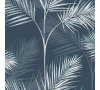Blu Scuro Carta da Parati Geometrico Metallica Tropical Animali Floreale Trellis