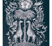 Blu Scuro Carta da Parati Geometrico Metallica Tropical Animali Floreale Trellis