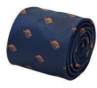 Blu Scuro Cravatta Con Platessa Suola Pesca Progettazione Da Frederick Thomas